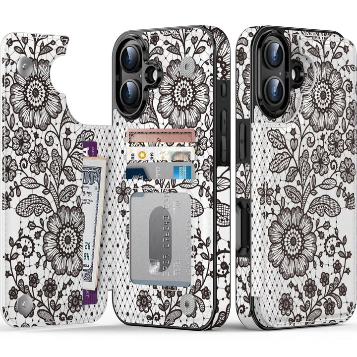 Wildflower Wallet Case for iPhone 16 Pro - DOKUTRONIX