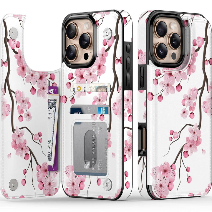 Wildflower Wallet Case for iPhone 16 Pro - DOKUTRONIX