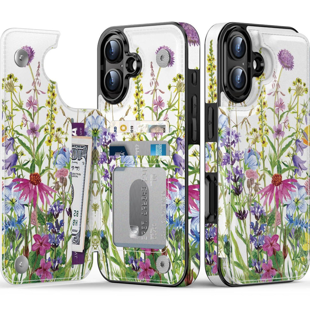 Wildflower Wallet Case for iPhone 16 Pro - DOKUTRONIX