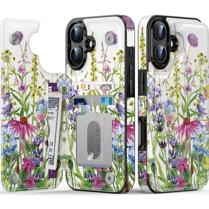 Wildflower Wallet Case for iPhone 16 Pro - DOKUTRONIX