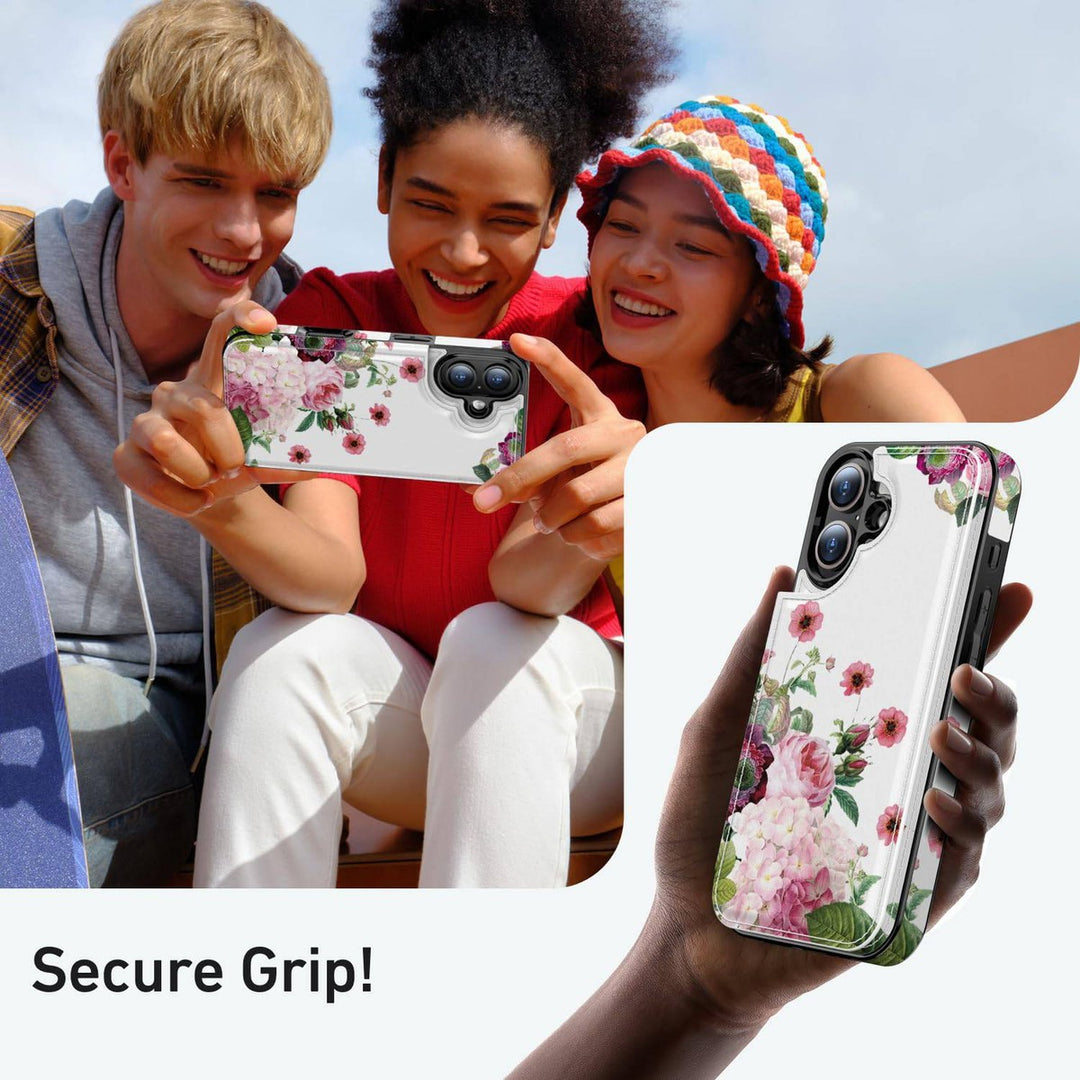 Wildflower Wallet Case for iPhone 16 Pro - DOKUTRONIX