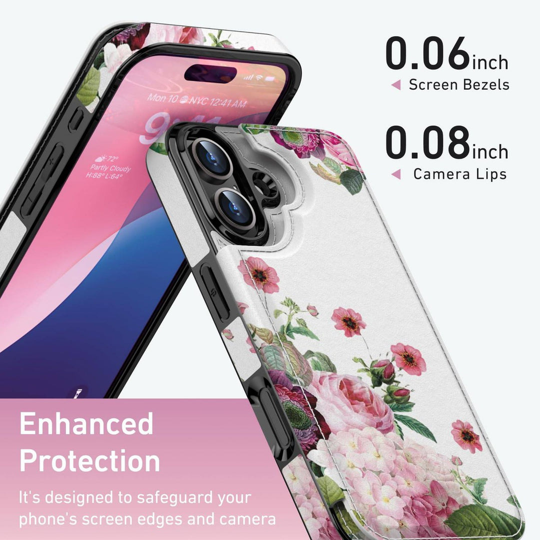 Wildflower Wallet Case for iPhone 16 Pro - DOKUTRONIX