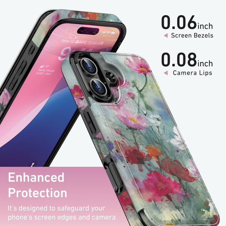 Wildflower Wallet Case for iPhone 16 Pro - DOKUTRONIX