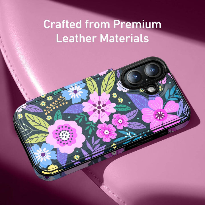 Wildflower Wallet Case for iPhone 16 Pro - DOKUTRONIX
