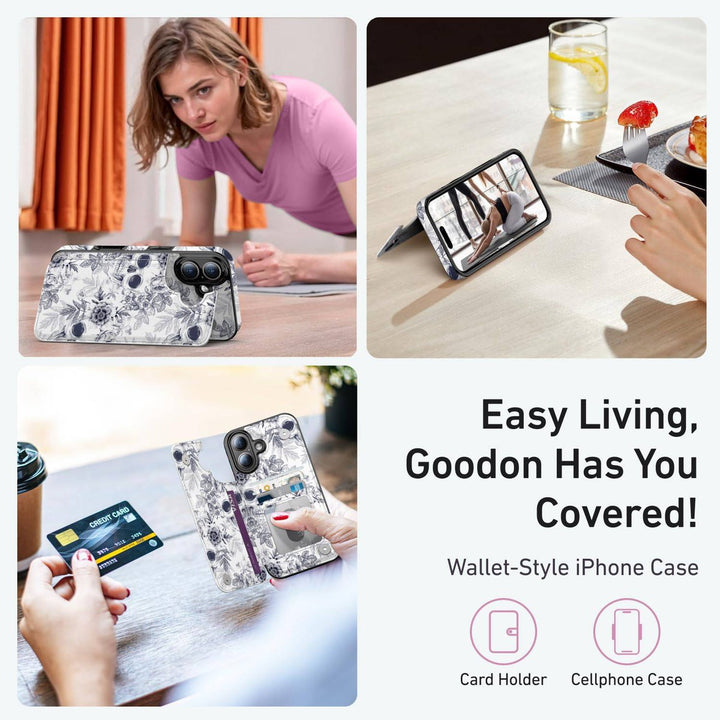 Wildflower Wallet Case for iPhone 16 Pro - DOKUTRONIX