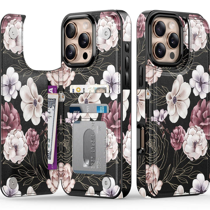Wildflower Wallet Case for iPhone 16 Pro - DOKUTRONIX