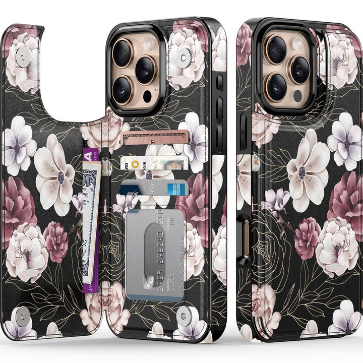 Wildflower Wallet Case for iPhone 16 Pro - DOKUTRONIX