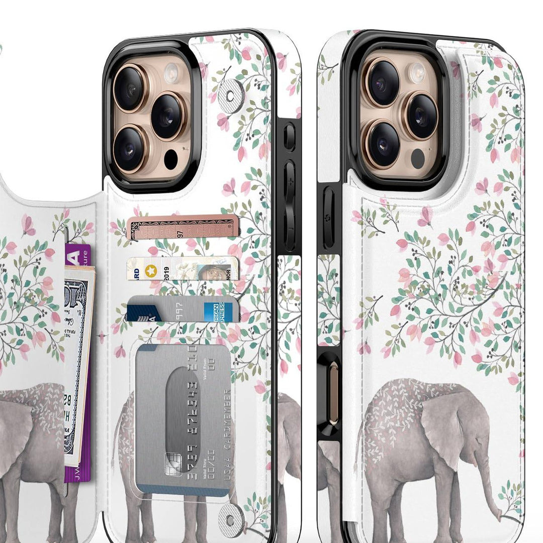 Wildflower Wallet Case for iPhone 16 Pro - DOKUTRONIX