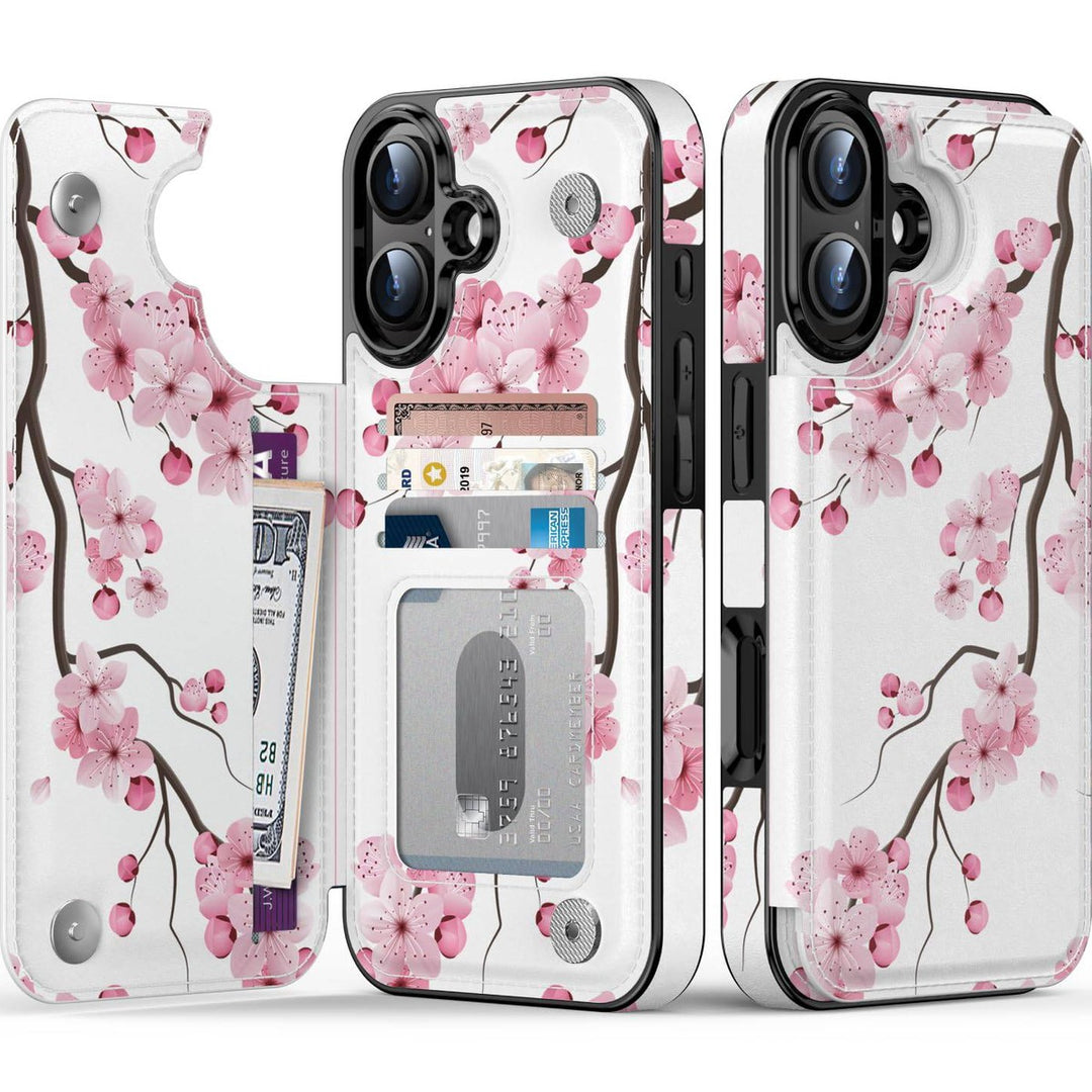 Wildflower Wallet Case for iPhone 16 Pro - DOKUTRONIX