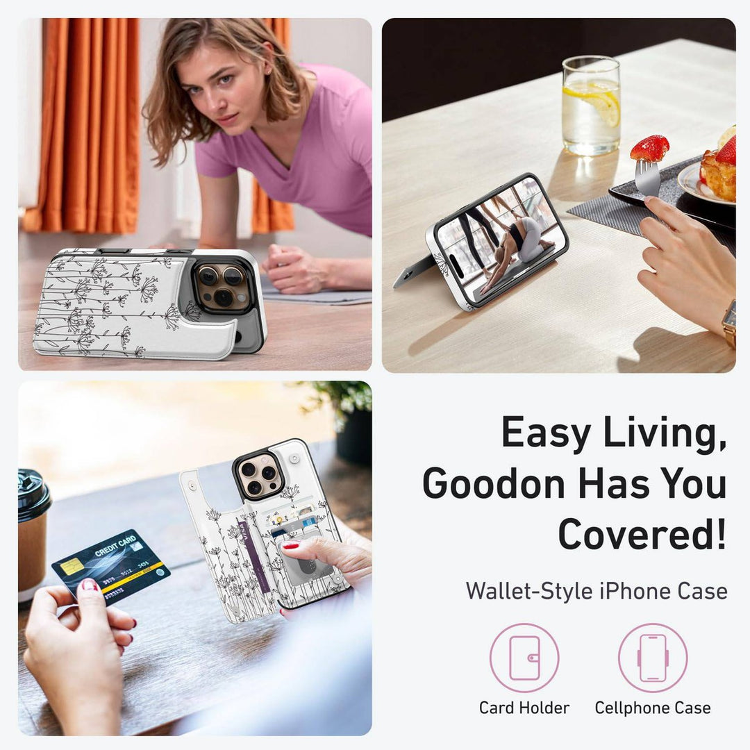 Wildflower Wallet Case for iPhone 16 Pro - DOKUTRONIX