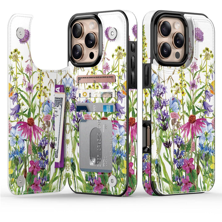 Wildflower Wallet Case for iPhone 16 Pro - DOKUTRONIX