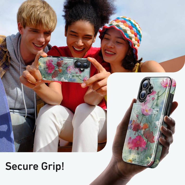 Wildflower Wallet Case for iPhone 16 Pro - DOKUTRONIX