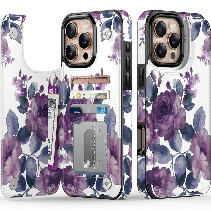 Wildflower Wallet Case for iPhone 16 Pro - DOKUTRONIX
