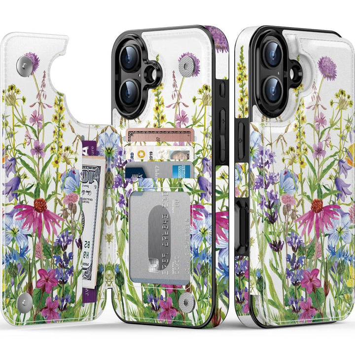 Wildflower Wallet Case for iPhone 16 Pro - DOKUTRONIX
