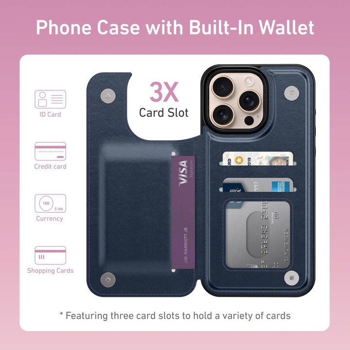Wildflower Wallet Case for iPhone 16 Pro - DOKUTRONIX