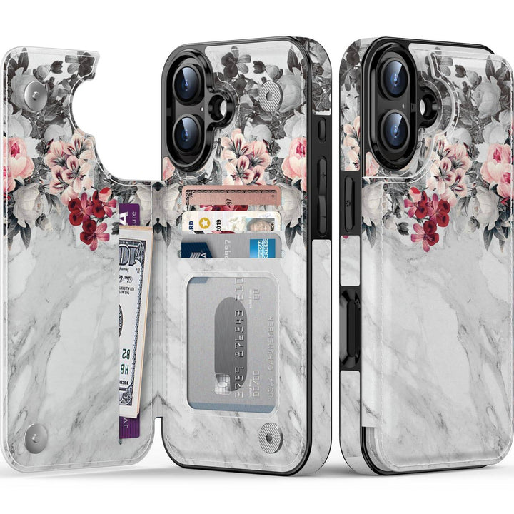 Wildflower Wallet Case for iPhone 16 Pro - DOKUTRONIX