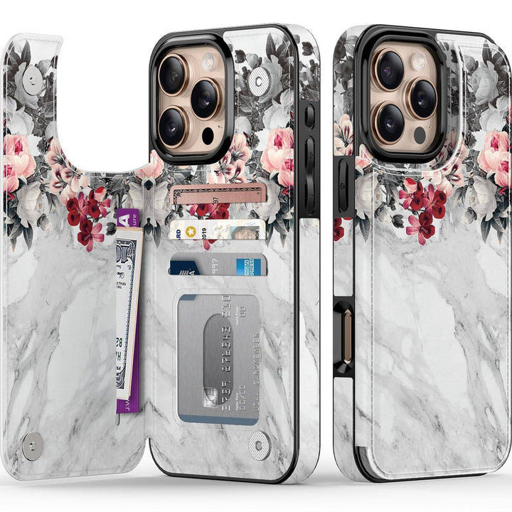 Wildflower Wallet Case for iPhone 16 Pro - DOKUTRONIX