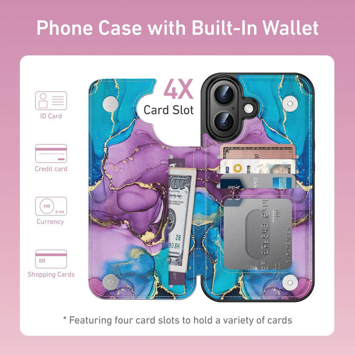 Wildflower Wallet Case for iPhone 16 Pro - DOKUTRONIX