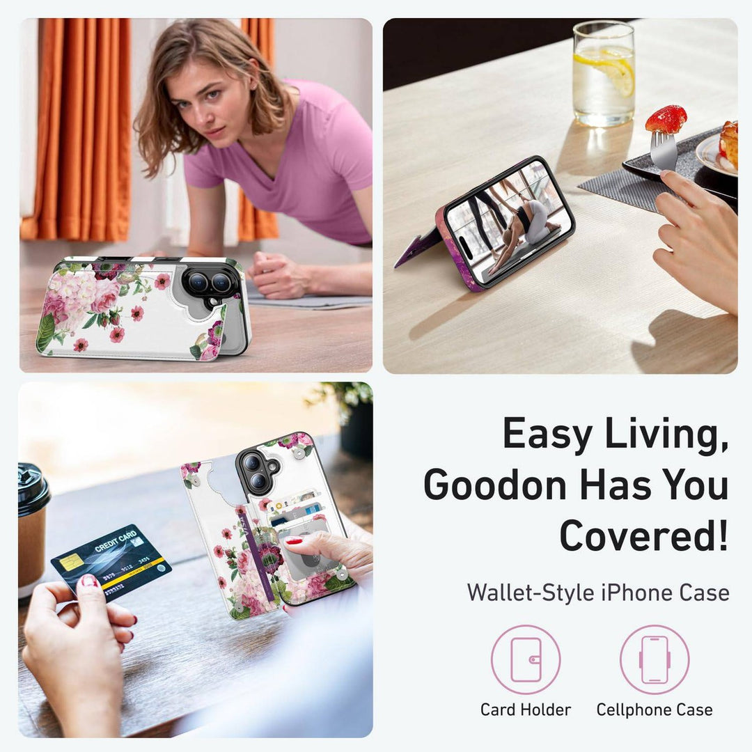 Wildflower Wallet Case for iPhone 16 Pro - DOKUTRONIX