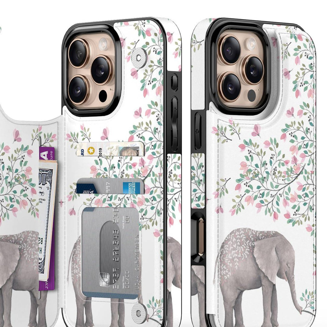 Wildflower Wallet Case for iPhone 16 Pro - DOKUTRONIX