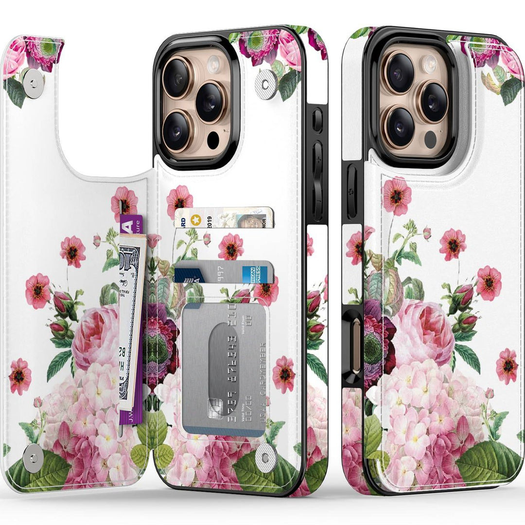Wildflower Wallet Case for iPhone 16 Pro - DOKUTRONIX