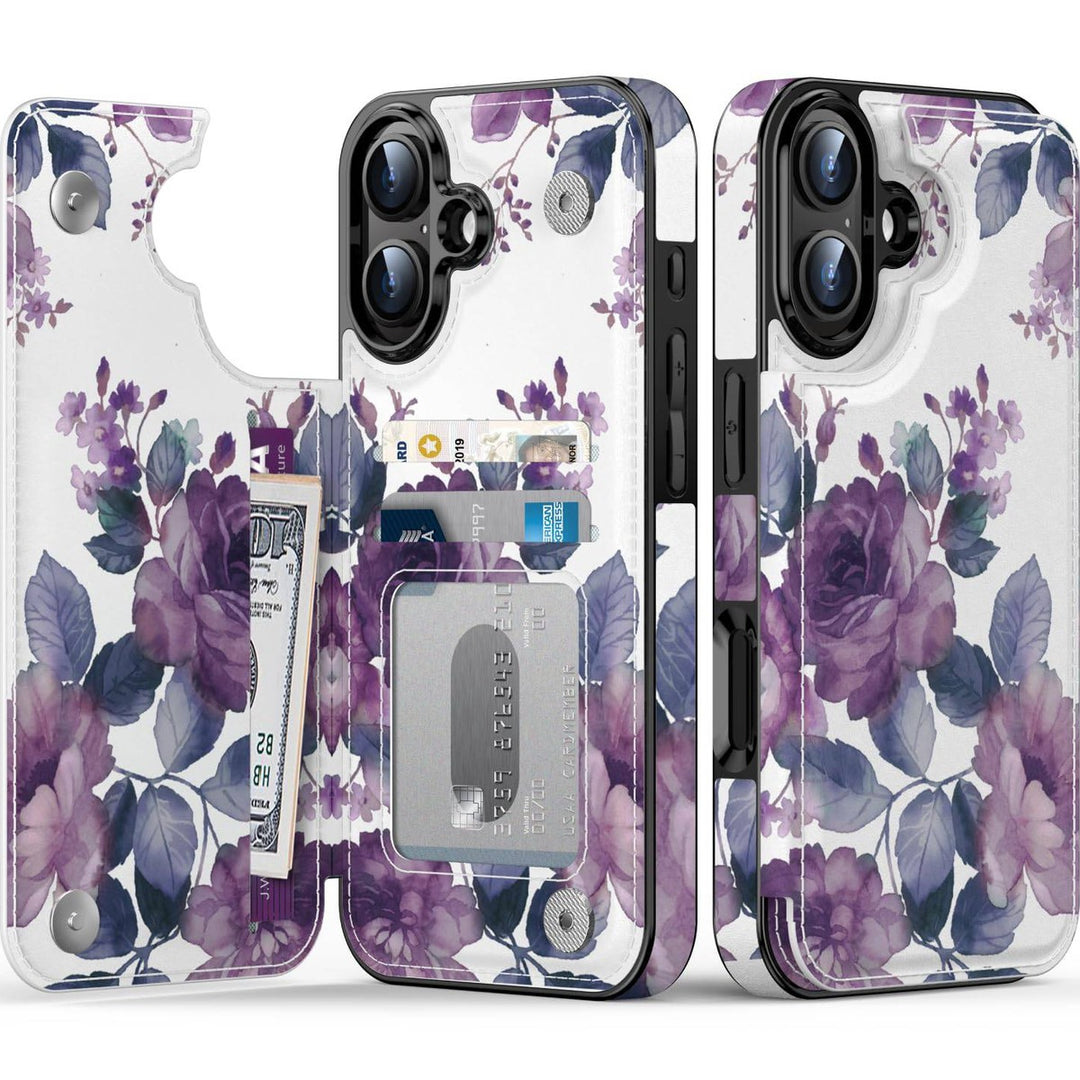 Wildflower Wallet Case for iPhone 16 Pro - DOKUTRONIX