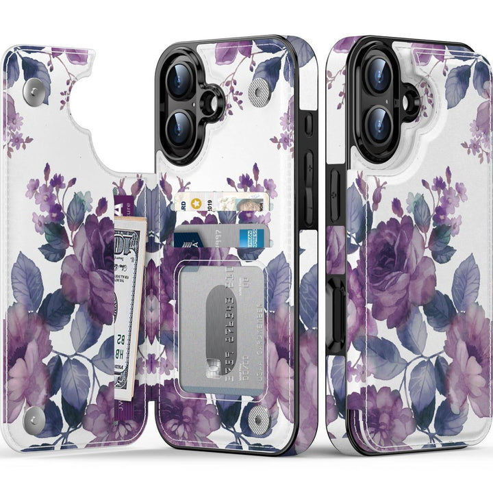 Wildflower Wallet Case for iPhone 16 Pro - DOKUTRONIX