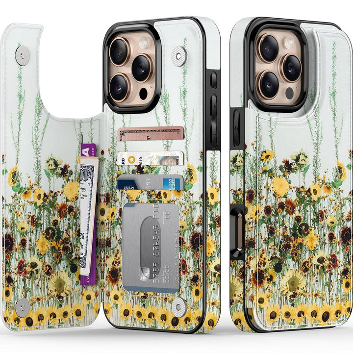 Wildflower Wallet Case for iPhone 16 Pro - DOKUTRONIX