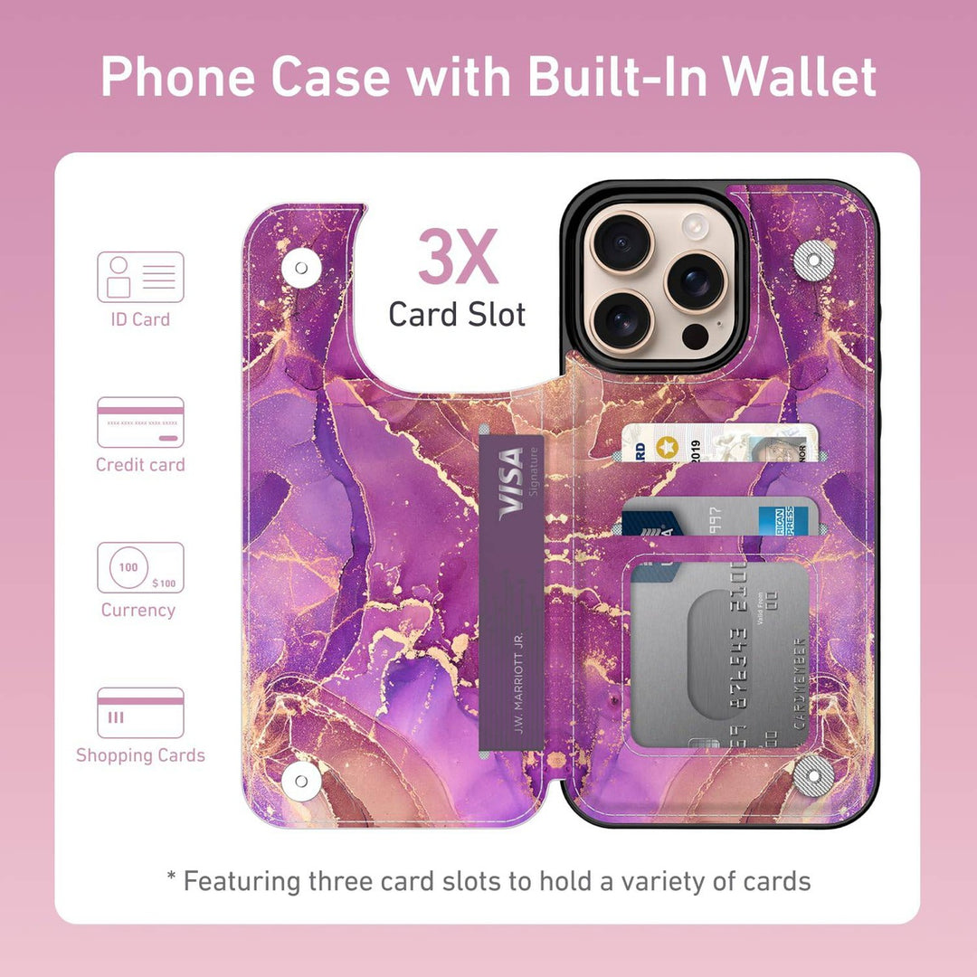 Wildflower Wallet Case for iPhone 16 Pro - DOKUTRONIX