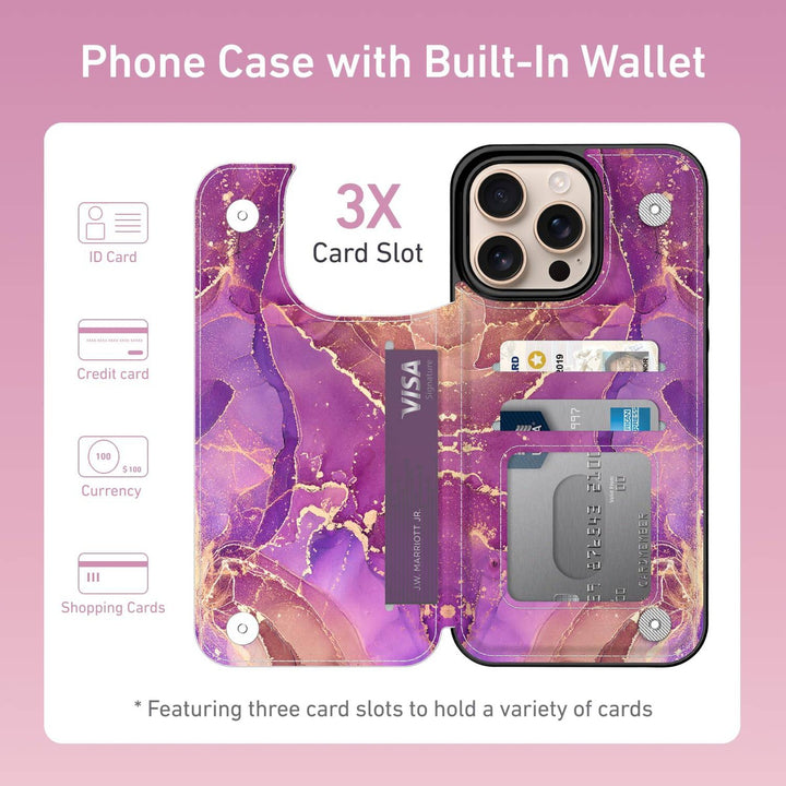 Wildflower Wallet Case for iPhone 16 Pro - DOKUTRONIX