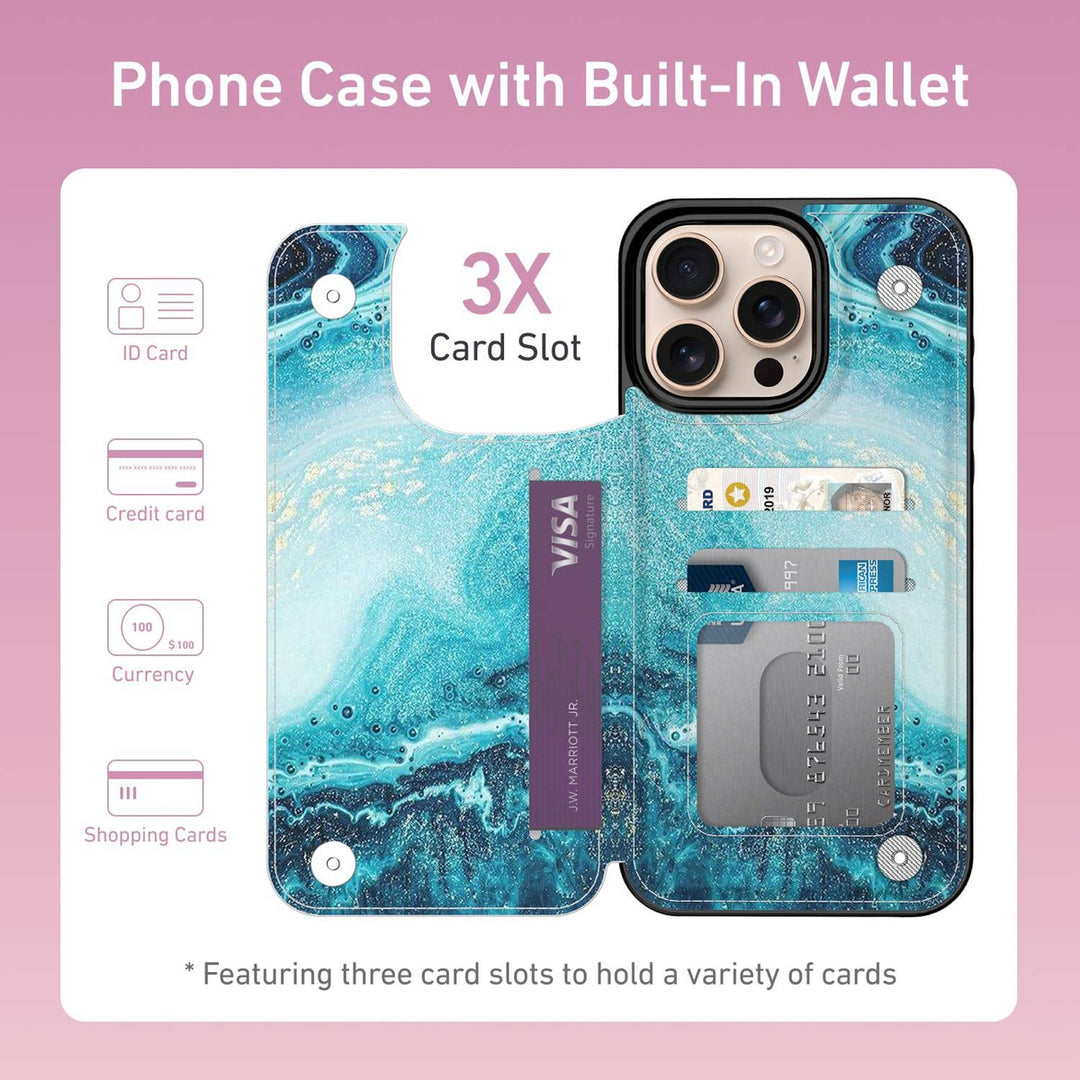 Wildflower Wallet Case for iPhone 16 Pro - DOKUTRONIX