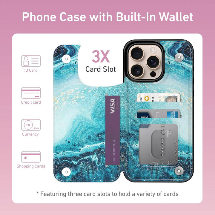 Wildflower Wallet Case for iPhone 16 Pro - DOKUTRONIX