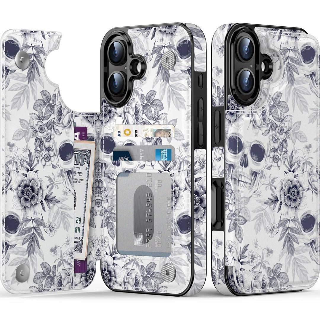 Wildflower Wallet Case for iPhone 16 Pro - DOKUTRONIX