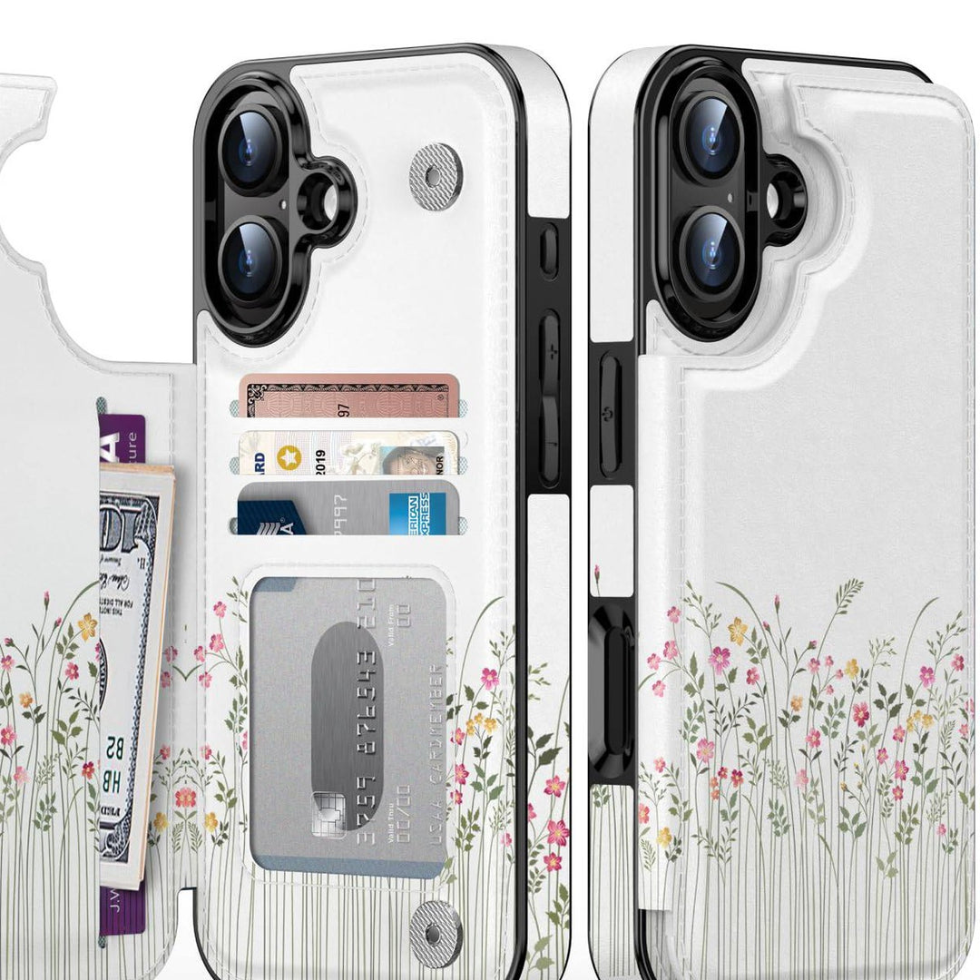Wildflower Wallet Case for iPhone 16 Pro - DOKUTRONIX