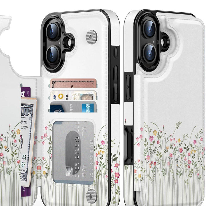 Wildflower Wallet Case for iPhone 16 Pro - DOKUTRONIX