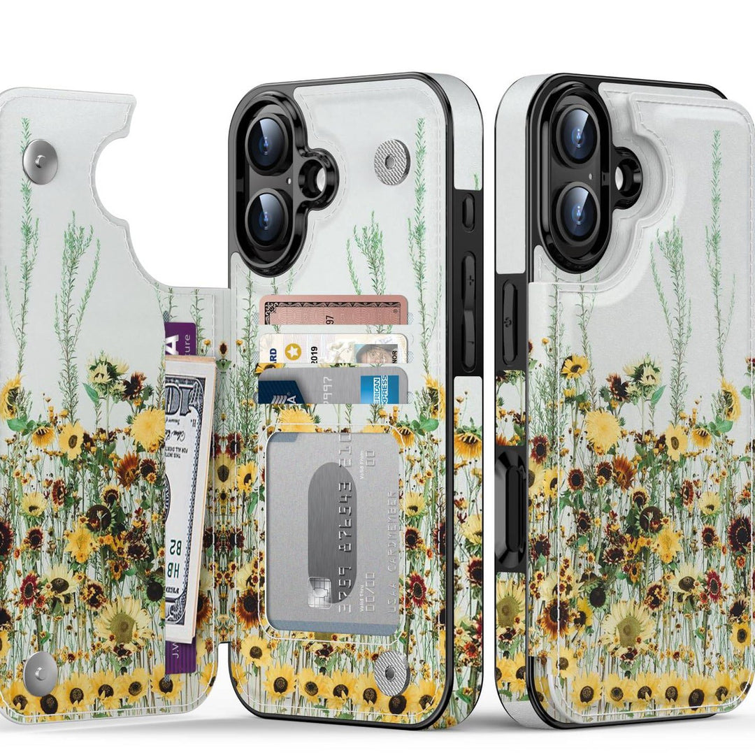 Wildflower Wallet Case for iPhone 16 Pro - DOKUTRONIX