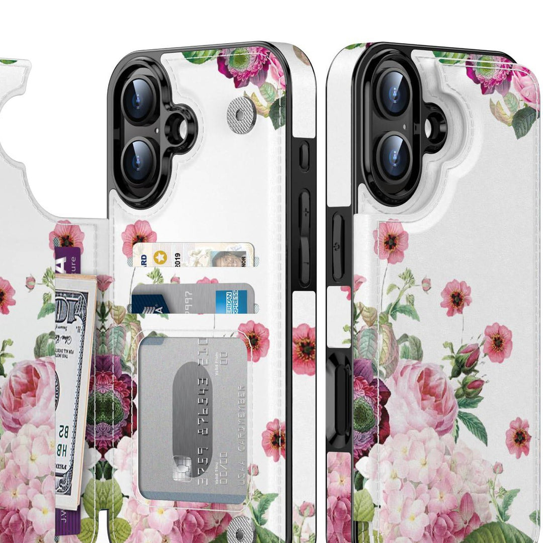 Wildflower Wallet Case for iPhone 16 Pro - DOKUTRONIX