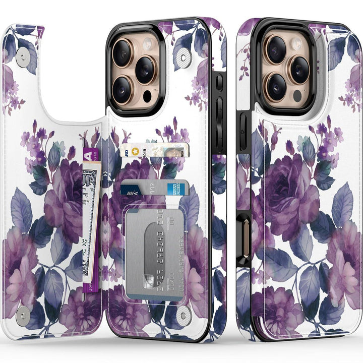 Wildflower Wallet Case for iPhone 16 Pro - DOKUTRONIX