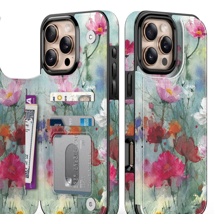 Wildflower Wallet Case for iPhone 16 Pro - DOKUTRONIX