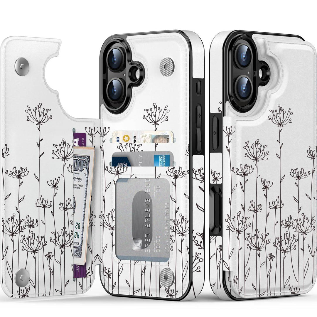 Wildflower Wallet Case for iPhone 16 Pro - DOKUTRONIX