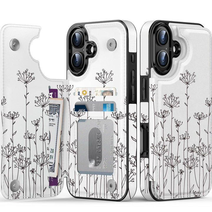 Wildflower Wallet Case for iPhone 16 Pro - DOKUTRONIX