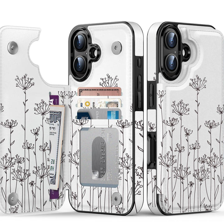 Wildflower Wallet Case for iPhone 16 Pro - DOKUTRONIX