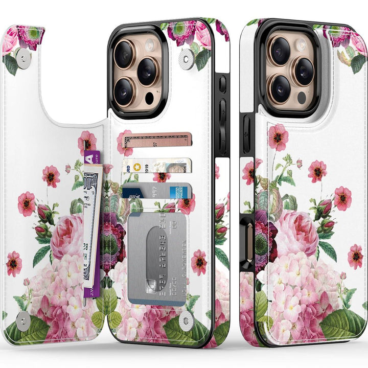 Wildflower Wallet Case for iPhone 16 Pro - DOKUTRONIX