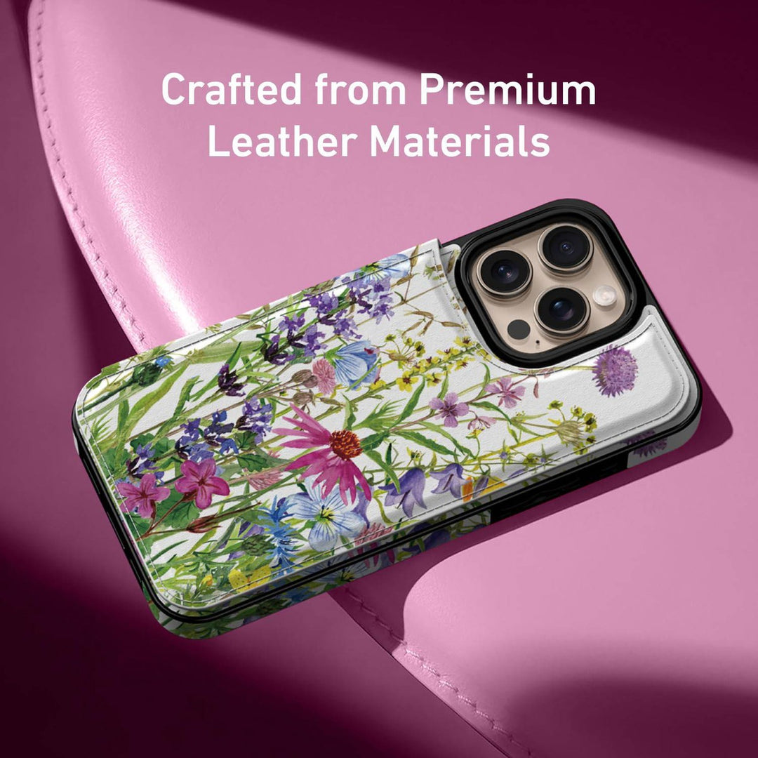 Wildflower Wallet Case for iPhone 16 Pro - DOKUTRONIX