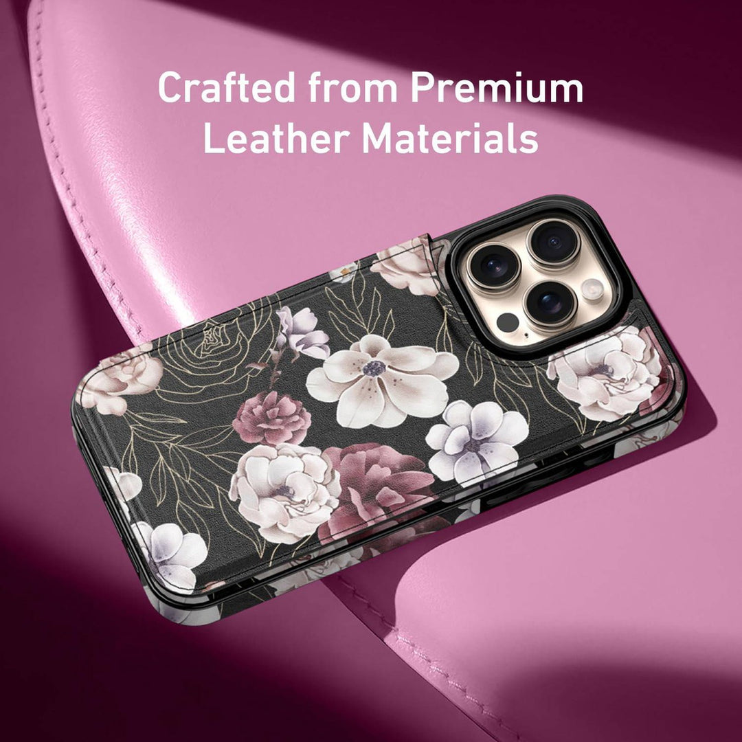 Wildflower Wallet Case for iPhone 16 Pro - DOKUTRONIX