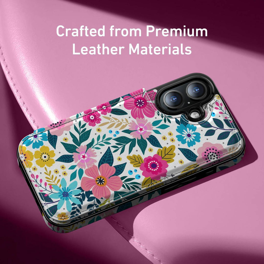 Wildflower Wallet Case for iPhone 16 Pro - DOKUTRONIX