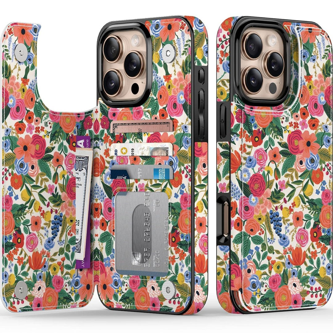 Wildflower Wallet Case for iPhone 16 Pro - DOKUTRONIX