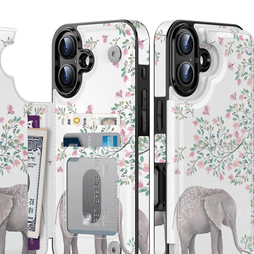 Wildflower Wallet Case for iPhone 16 Pro - DOKUTRONIX