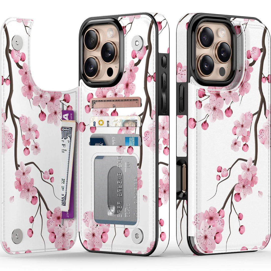 Wildflower Wallet Case for iPhone 16 Pro - DOKUTRONIX