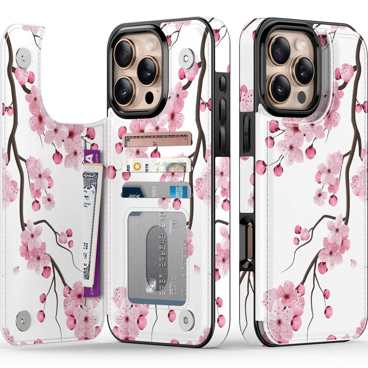 Wildflower Wallet Case for iPhone 16 Pro - DOKUTRONIX